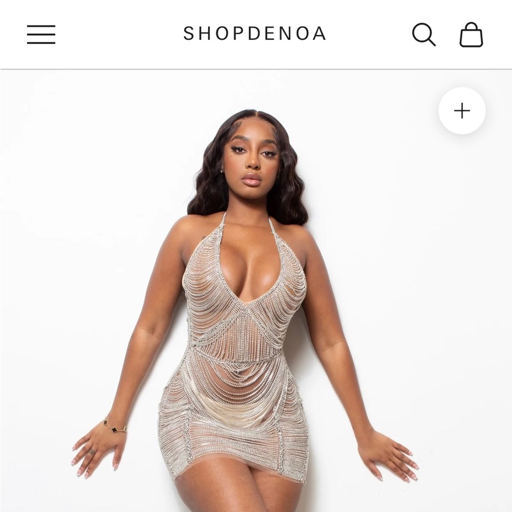 SHOPDENOA - AMOURE DIAMOND HALTERNECK DRESS